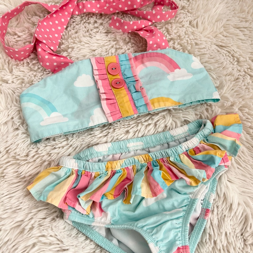 Eleanor Rose Pastel Rainbow Bikini Set